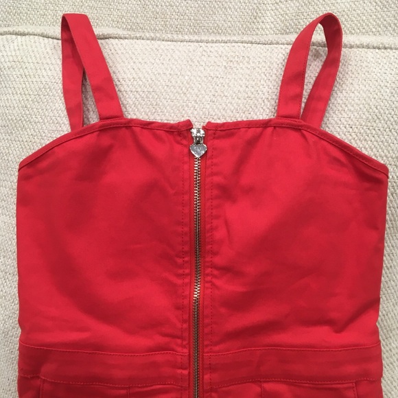 Forever 21 Red Zipped Jumper, Girls Size 7/8 - Picture 2 of 7